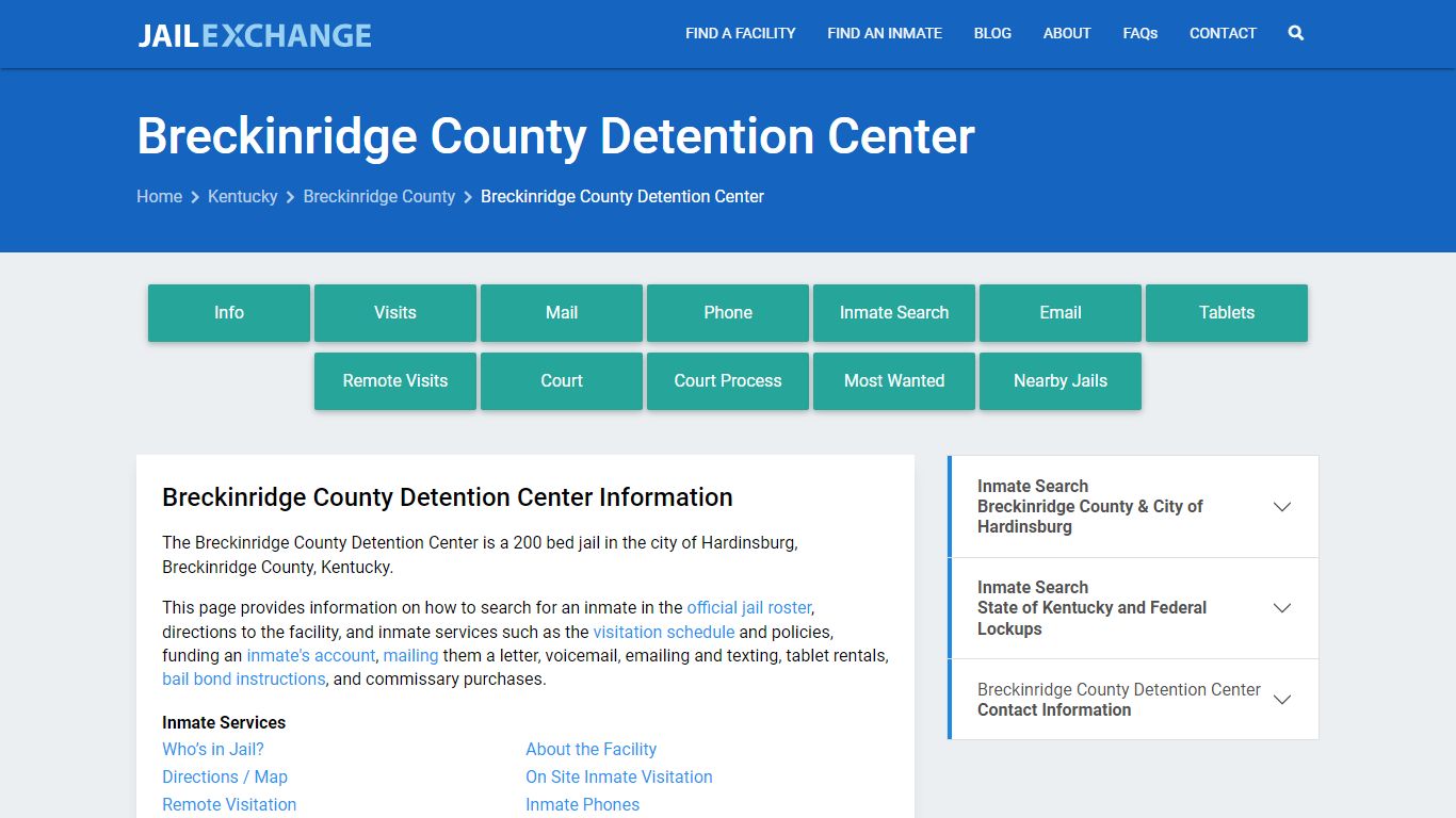 Breckinridge County Detention Center Inmate Commissary - Jail Exchange